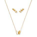 Juego-collar-y-aretes-ba�ados-en-oro-de-24K