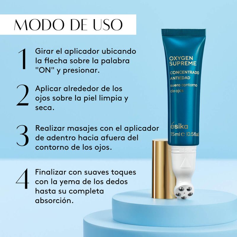 Modo-de-uso-del-suero-contorno-de-ojos-Oxygen-Supreme-paso-a-paso