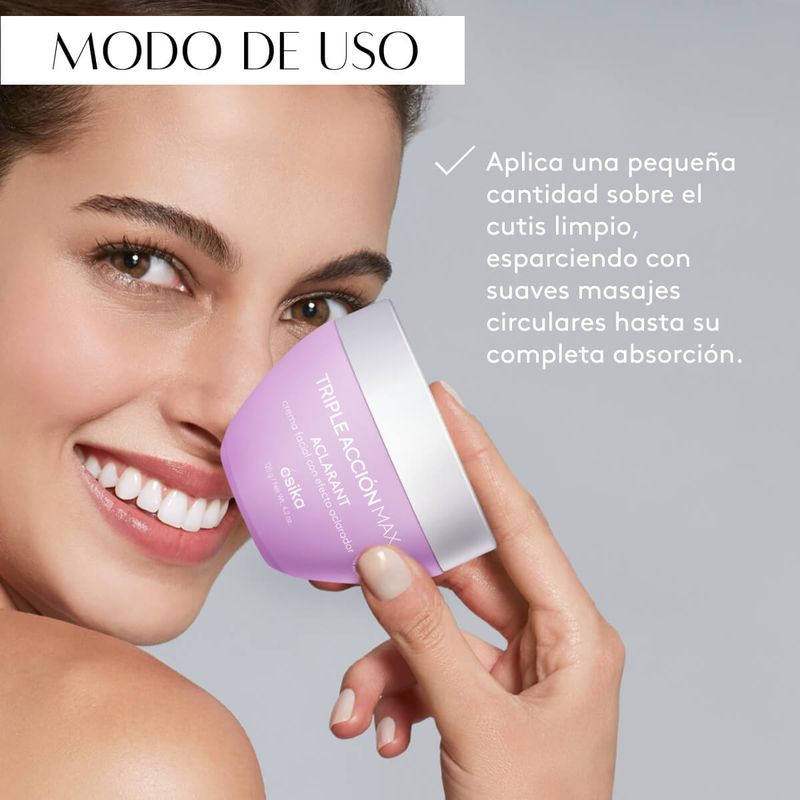 Modo-de-uso-Crema-facial-Triple-Accion-Max-Aclarant