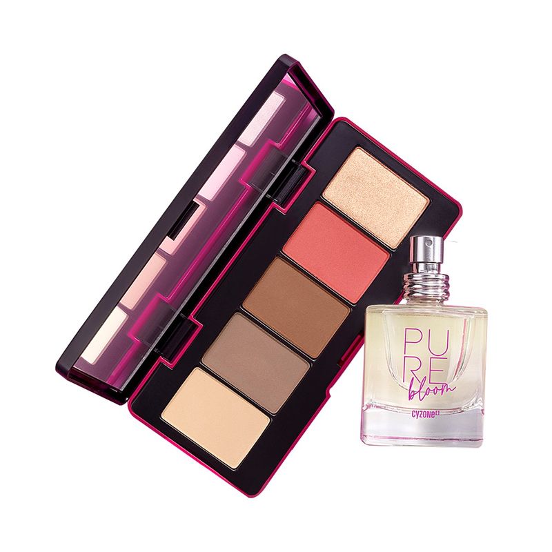 Set-Look-Pure-con-una-paleta-de-sombras-y-un-perfume-floral-para-mujer